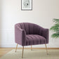 Doe Buck Velvet Jella  Accent Chair/Lounge Chair for  Living Room, Bedroom, Armchair Sofa Chair with Gold Legs.