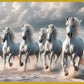 Seven White Horses - Beautiful Art Print