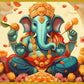 Elegant Ganesh Ji Sitting with Modak Idol for Home and Office Décor