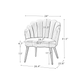 Doe Buck Velvet Rae Accent Chair/Lounge Chair for  Living Room, Bedroom, Armchair Sofa Chair with natural finish wooden legs