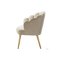 Doe Buck Velvet Rae Accent Chair/Lounge Chair for  Living Room, Bedroom, Armchair Sofa Chair with natural finish wooden legs