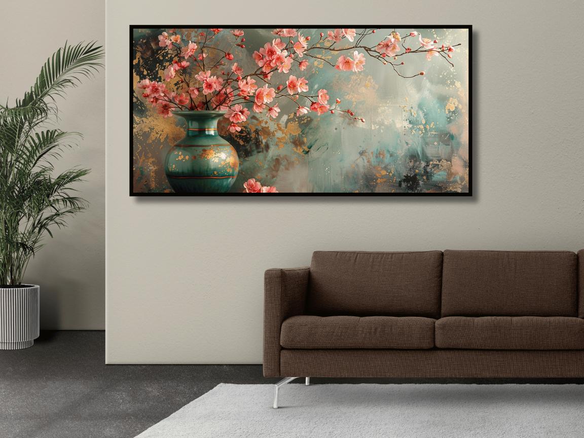 Vash With Flowers: Wall Paintings by Canvas Myntra