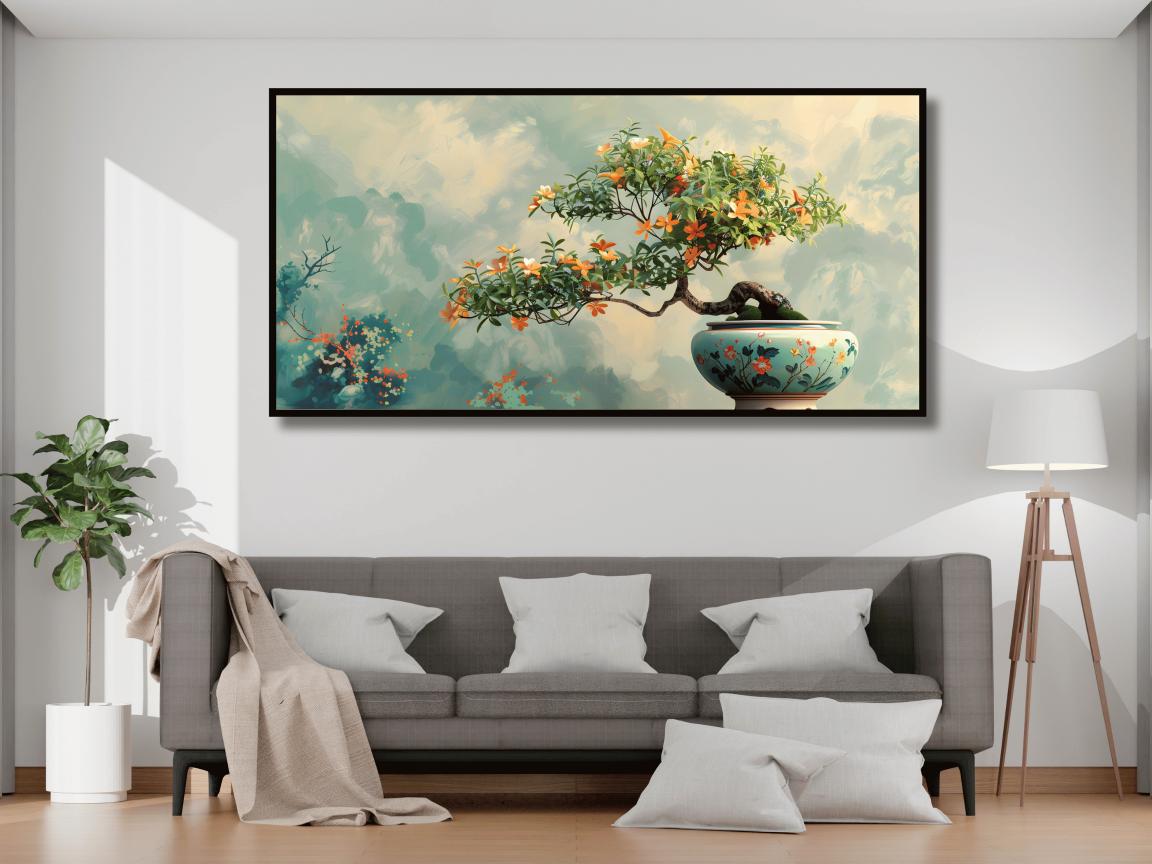 Abstract Figures With Tree: Wall Paintings by Canvas Myntra