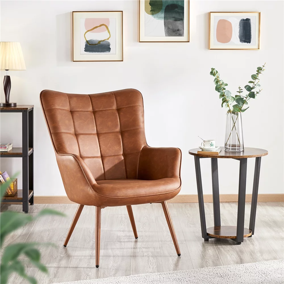 Doe Buck Velvet Lapis  Accent Chair/Lounge Chair for  Living Room, Bedroom, Armchair Sofa Chair withrose  Gold Legs.