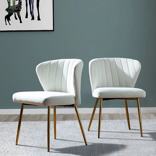 Doe Buck Velvet Chimene   Accent Chair/dining chair/café chair  for  Living Room, dining room ,restaurant  Armchair  with Gold Legs.