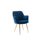 Doe Buck Velvet Tonas   Accent Chair/dining chair/café chair  for  Living Room, dining room ,restaurant  Armchair  with Gold Legs.