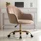 Comfy Doe Buck Auroratask Chair | Study, Office Swivel Chair with Gold Base & Armrests