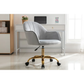 Comfy Doe Buck Silver Auroratask Chair | Study, Office Swivel Chair with Gold Base & Armrests