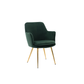 Doe Buck Velvet Tonas   Accent Chair/dining chair/café chair  for  Living Room, dining room ,restaurant  Armchair  with Gold Legs.