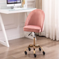 Doe Buck Velvet Hindmen  task chair /study chair /office chair   for  study  Room, office  , swivel Armchair  with Gold base