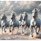 Seven White Horses - Beautiful Art Print