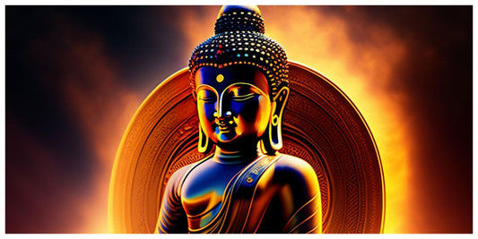 : Buddha Ji with Yellow Light Background