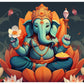 Ganesh Ji Sitting on Lotus Flower Idol - Divine Home Decor & Gift