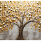 Gold Leaf tree: Wall Paintings by Canvas Myntra