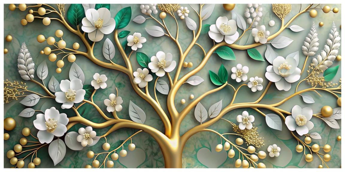 Amazing colorfull tree painting: Wall Paintings by Canvas Myntra