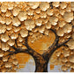 Old Gold Vintage Tree: Wall Paintings by Canvas Myntra