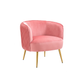 Doe Buck Velvet Leiser Accent Chair/Lounge Chair for  Living Room, Bedroom, Armchair Sofa Chair with Gold Legs.