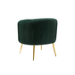 Doe Buck Velvet Leiser Accent Chair/Lounge Chair for  Living Room, Bedroom, Armchair Sofa Chair with Gold Legs.