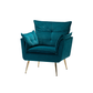 Doe Buck Velvet fyn Accent Chair/Lounge Chair for  Living Room, Bedroom, Armchair Sofa Chair with Gold Legs.