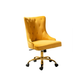 Doe Buck Velvet Swen task chair /study chair /office chair   for  study  Room, office  , swivel Armchair  with Gold base