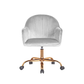 Comfy Doe Buck Silver Auroratask Chair | Study, Office Swivel Chair with Gold Base & Armrests