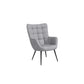 Doe Buck Velvet Lapis  Accent Chair/Lounge Chair for  Living Room, Bedroom, Armchair Sofa Chair with black  Legs.