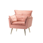 Doe Buck Velvet fyn Accent Chair/Lounge Chair for  Living Room, Bedroom, Armchair Sofa Chair with Gold Legs.