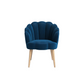 Doe Buck Velvet Rae Accent Chair/Lounge Chair for  Living Room, Bedroom, Armchair Sofa Chair with natural finish wooden legs