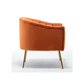 Doe Buck Velvet Jella  Accent Chair/Lounge Chair for  Living Room, Bedroom, Armchair Sofa Chair with Gold Legs.