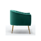 Doe Buck Velvet Jella  Accent Chair/Lounge Chair for  Living Room, Bedroom, Armchair Sofa Chair with Gold Legs.