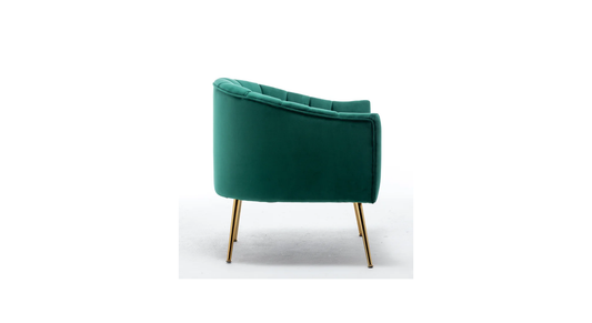 Doe Buck Velvet Jella  Accent Chair/Lounge Chair for  Living Room, Bedroom, Armchair Sofa Chair with Gold Legs.