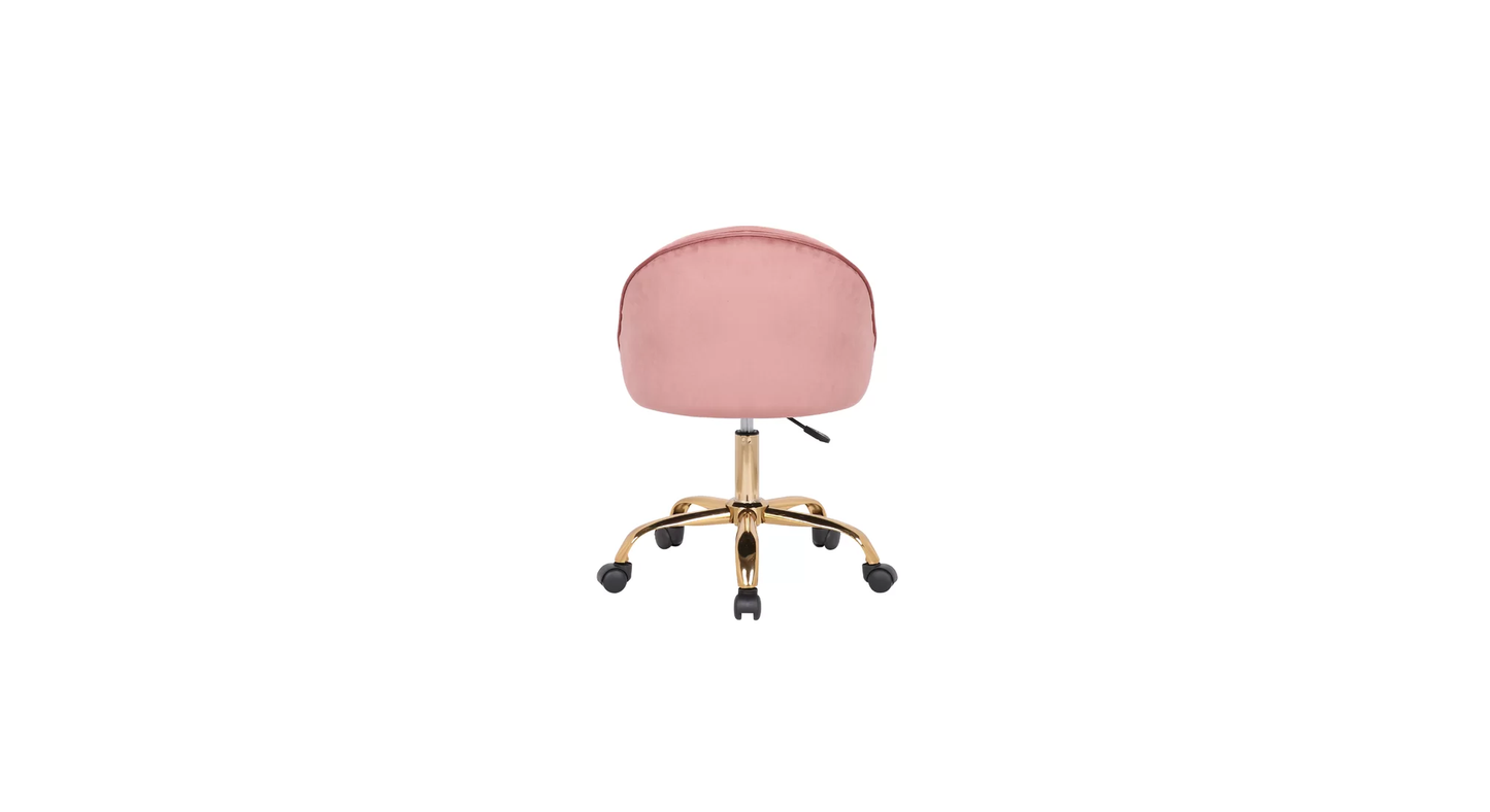 Doe Buck Velvet Hindmen  task chair /study chair /office chair   for  study  Room, office  , swivel Armchair  with Gold base