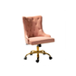 Doe Buck Velvet Swen task chair /study chair /office chair   for  study  Room, office  , swivel Armchair  with Gold base