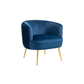 Doe Buck Velvet Leiser Accent Chair/Lounge Chair for  Living Room, Bedroom, Armchair Sofa Chair with Gold Legs.