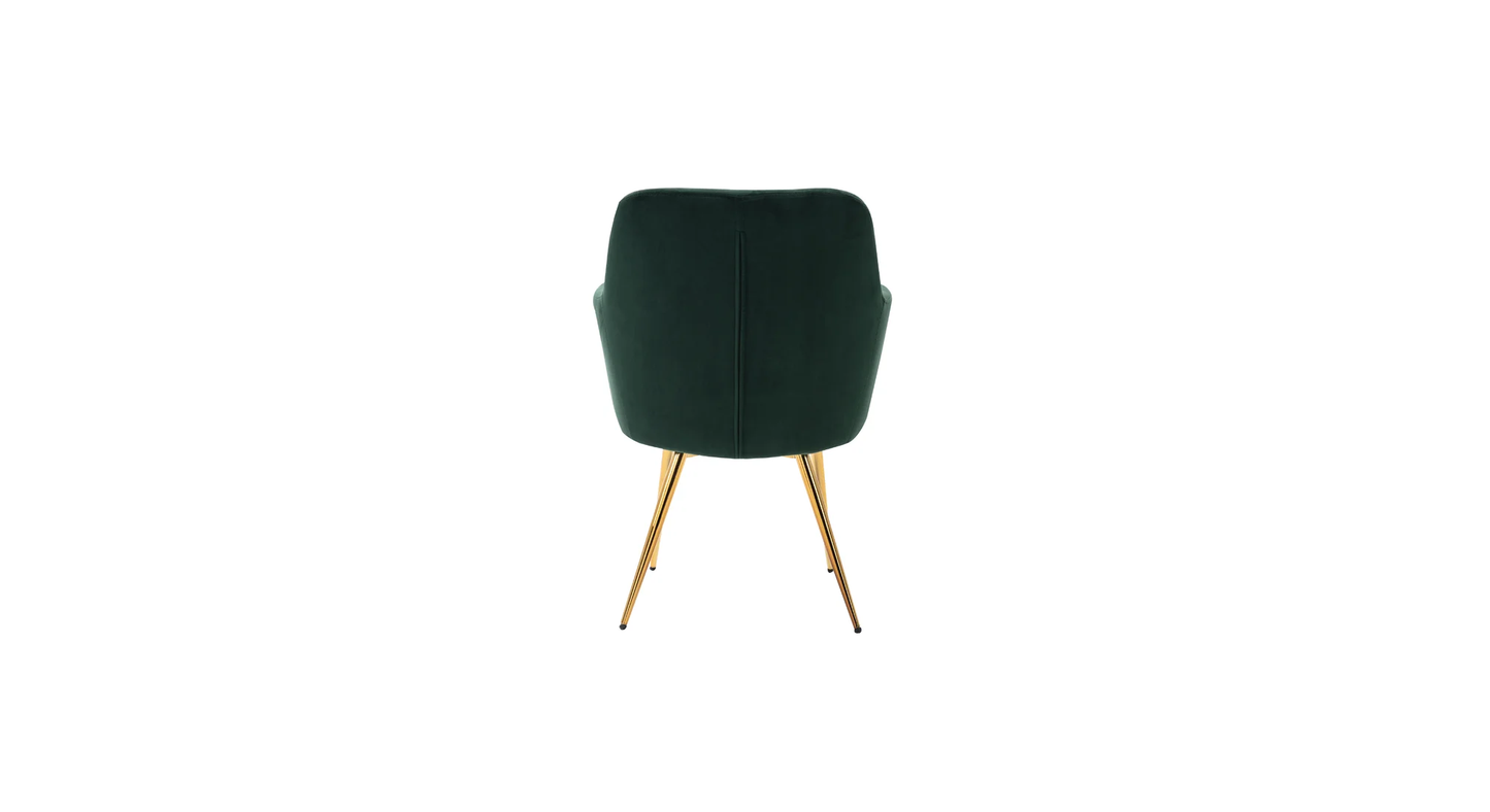 Doe Buck Velvet Tonas   Accent Chair/dining chair/café chair  for  Living Room, dining room ,restaurant  Armchair  with Gold Legs.