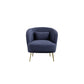 Doe Buck Velvet Cititum Accent Chair/Lounge Chair for  Living Room, Bedroom, Armchair Sofa Chair with natural finish golden legs