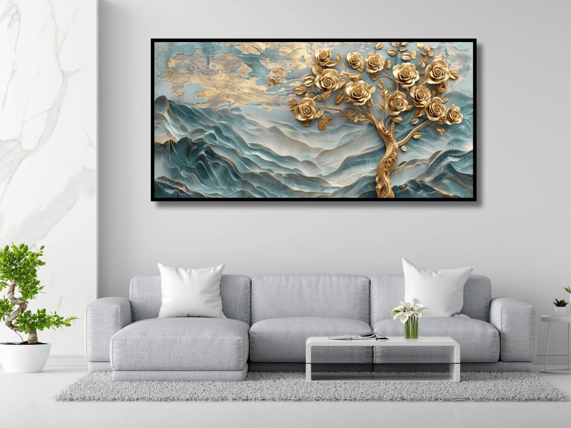 Tree Under river Shadow: Wall Paintings by Canvas Myntra