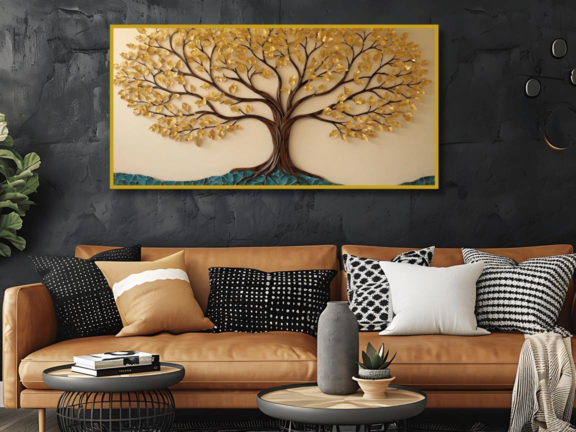 Vintage Tree in Water: Wall Paintings by Canvas Myntra