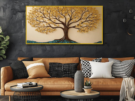 Vintage Tree in Water: Wall Paintings by Canvas Myntra