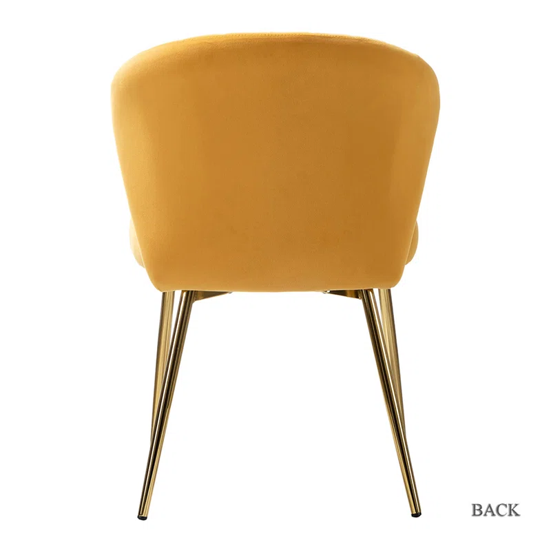 Doe Buck Velvet Chimene Accent Chair/dining chair/café chair  for  Living Room, dining room ,restaurant  Armchair  with Gold Legs.