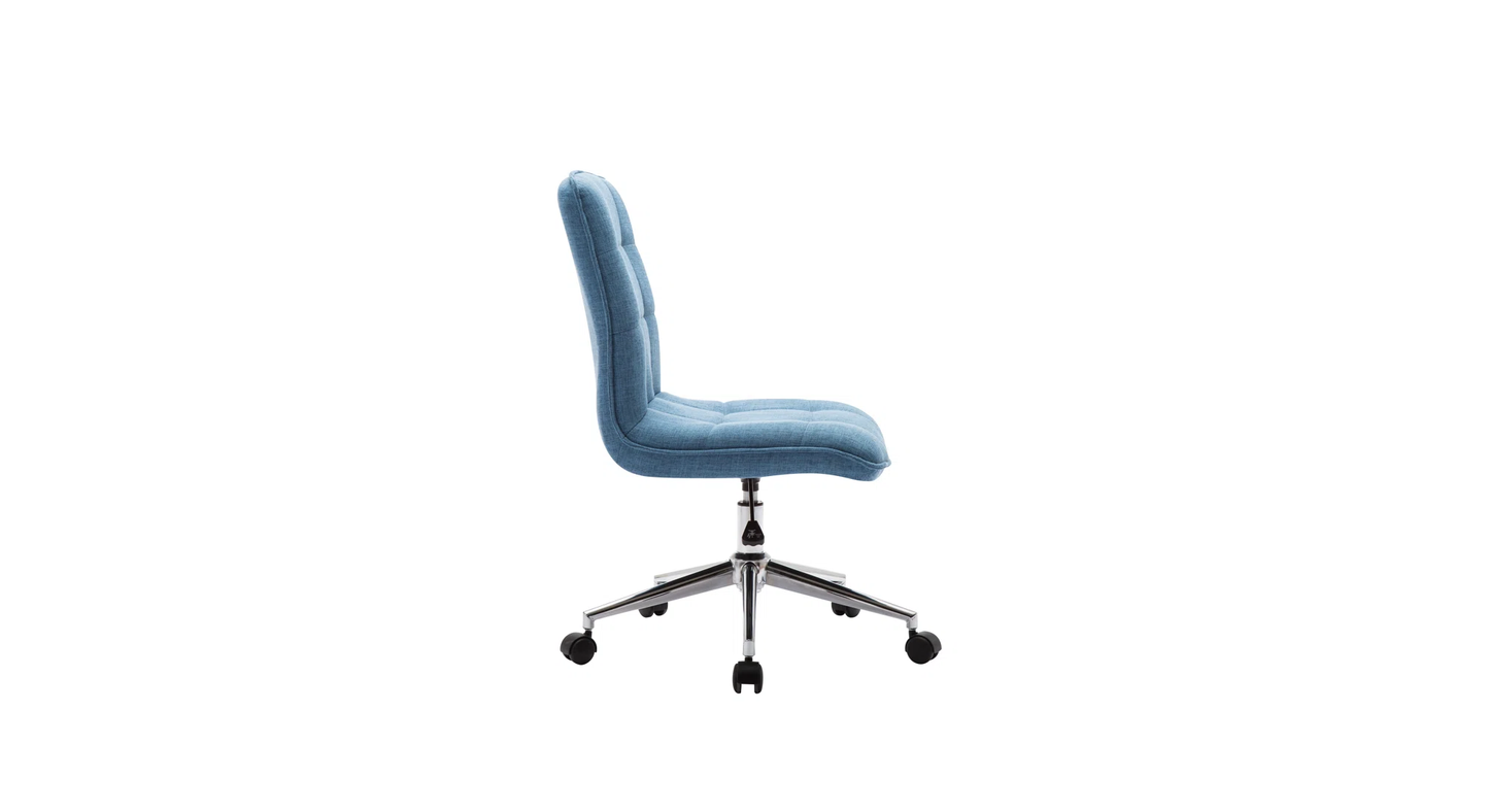 Doe Buck Velvet Jollo task chair /study chair /office chair   for  study  Room, office  , swivel Armchair  with chrome base