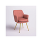 Doe Buck Velvet Tonas   Accent Chair/dining chair/café chair  for  Living Room, dining room ,restaurant  Armchair  with Gold Legs.