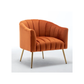 Doe Buck Velvet Jella  Accent Chair/Lounge Chair for  Living Room, Bedroom, Armchair Sofa Chair with Gold Legs.