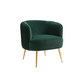 Doe Buck Velvet Leiser Accent Chair/Lounge Chair for  Living Room, Bedroom, Armchair Sofa Chair with Gold Legs.