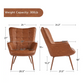 Doe Buck Velvet Lapis  Accent Chair/Lounge Chair for  Living Room, Bedroom, Armchair Sofa Chair withrose  Gold Legs.