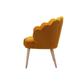 Doe Buck Velvet Rae Accent Chair/Lounge Chair for  Living Room, Bedroom, Armchair Sofa Chair with natural finish wooden legs