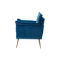 Doe Buck Velvet fyn Accent Chair/Lounge Chair for  Living Room, Bedroom, Armchair Sofa Chair with Gold Legs.