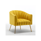 Doe Buck Velvet Jella  Accent Chair/Lounge Chair for  Living Room, Bedroom, Armchair Sofa Chair with Gold Legs.