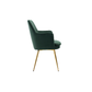 Doe Buck Velvet Tonas   Accent Chair/dining chair/café chair  for  Living Room, dining room ,restaurant  Armchair  with Gold Legs.