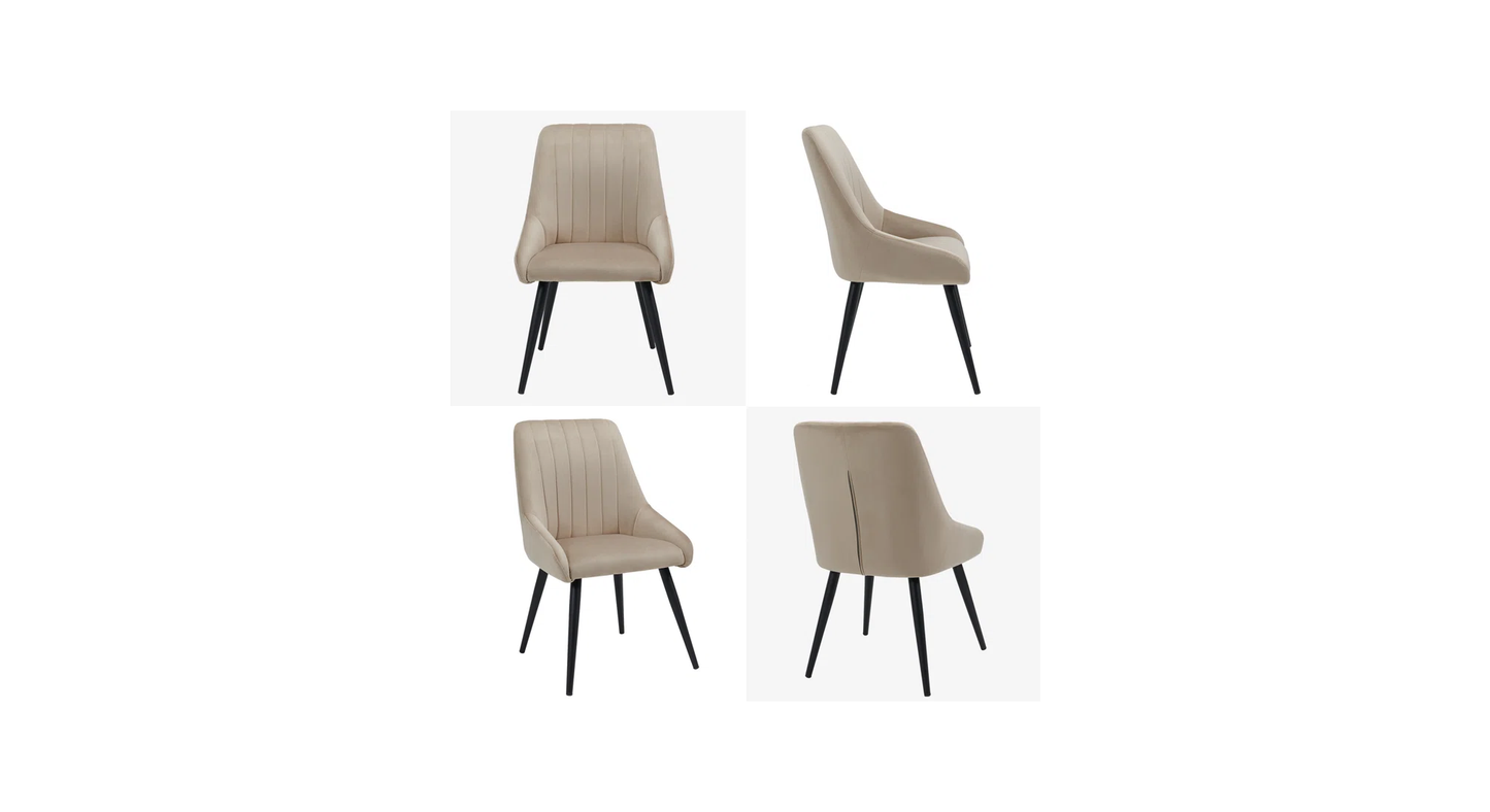 Doe Buck Velvet Nico    Accent Chair/dining chair/café chair  for  Living Room, dining room ,restaurant  Armchair  with Gold Legs.